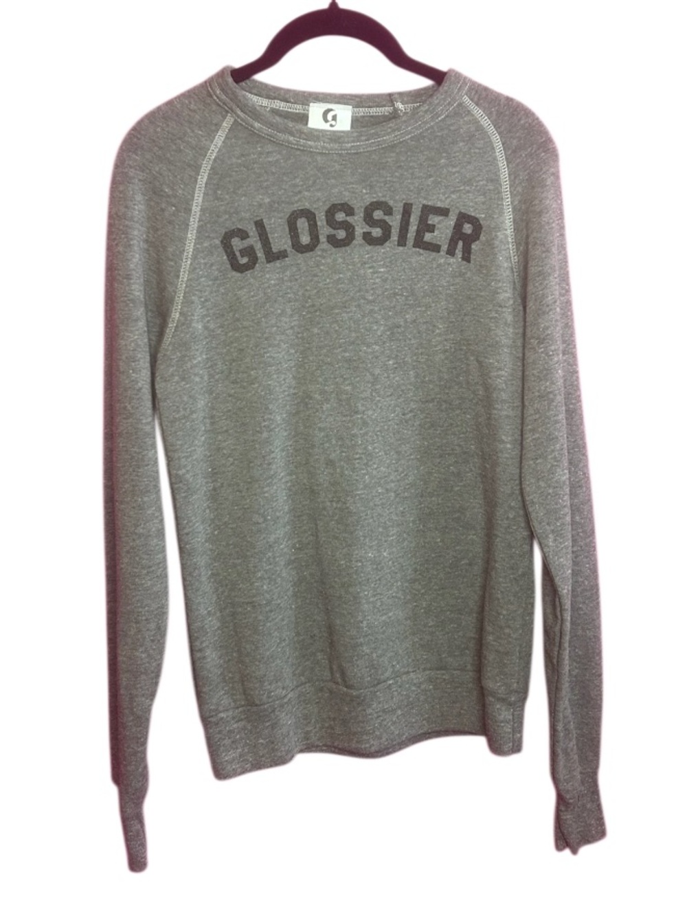 Glossier Gray Crewneck Sweatshirt NWT XS